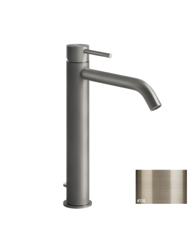 Miscelatore Lavabo alto Gessi serie 316 Flessa bocca lunga 54003 con scarico e flessibili di collegamento - Kallea