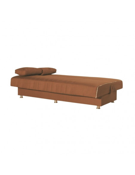 Divano vellutino nocciola senza braccioli Jersey 190x83x85h - Kallea