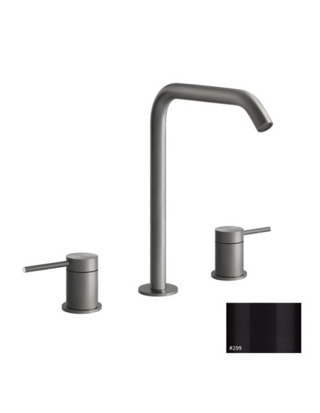 Miscelatore Lavabo alto Gessi serie 316 Flessa 3 fori cod.54011 con flessibili di collegamento - Kallea