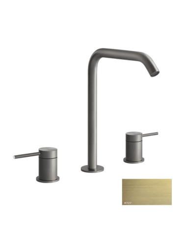 Miscelatore Lavabo alto Gessi serie 316 Flessa 3 fori cod.54011 con flessibili di collegamento - Kallea