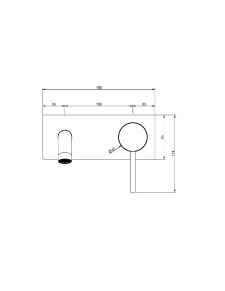 Miscelatore Gessi a incasso per lavabo canna lunga serie 316 Flessa cod.54090 + 54198 con parte incasso - Kallea