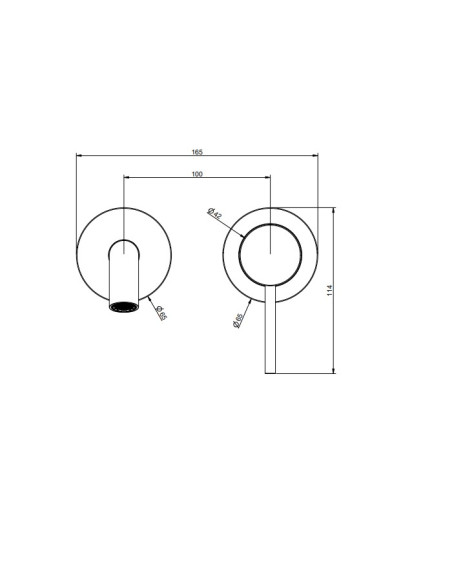 Miscelatore Gessi per lavabo a parete canna lunga serie 316 Flessa cod.54086 esterna cod.54198 incasso - Kallea