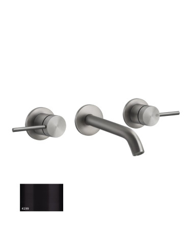 Miscelatore Gessi a parete 3 fori canna media per lavabo serie 316 Flessa cod.54092 esterna cod.45089 incasso senza scarico -...