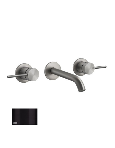 Miscelatore Gessi a parete 3 fori canna media per lavabo serie 316 Flessa cod.54092 esterna cod.45089 incasso senza scarico -...