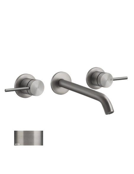 Miscelatore Gessi a parete 3 fori canna lunga per lavabo serie 316 Flessa cod.54094 esterna cod.45089 incasso - Kallea