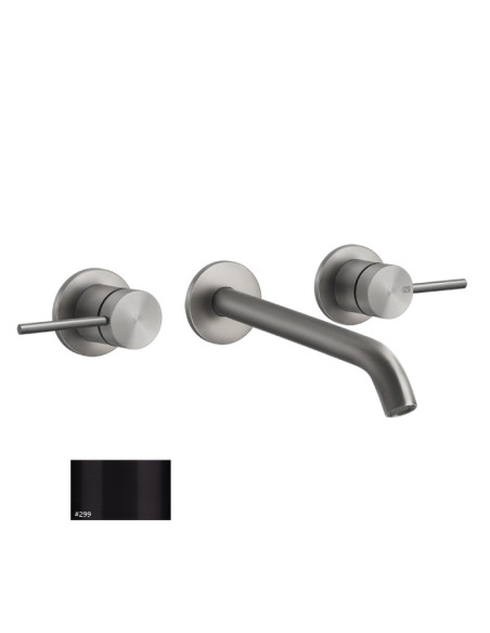 Miscelatore Gessi a parete 3 fori canna lunga per lavabo serie 316 Flessa cod.54094 esterna cod.45089 incasso - Kallea