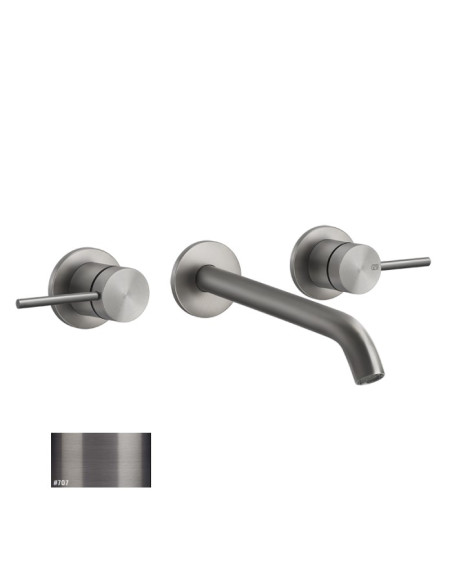 Miscelatore Gessi a parete 3 fori canna lunga per lavabo serie 316 Flessa cod.54094 esterna cod.45089 incasso - Kallea