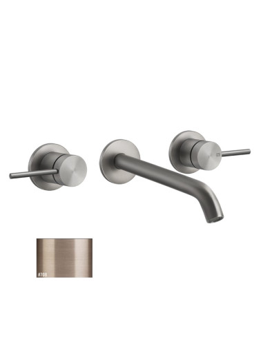 Miscelatore Gessi a parete 3 fori canna lunga per lavabo serie 316 Flessa cod.54094 esterna cod.45089 incasso - Kallea