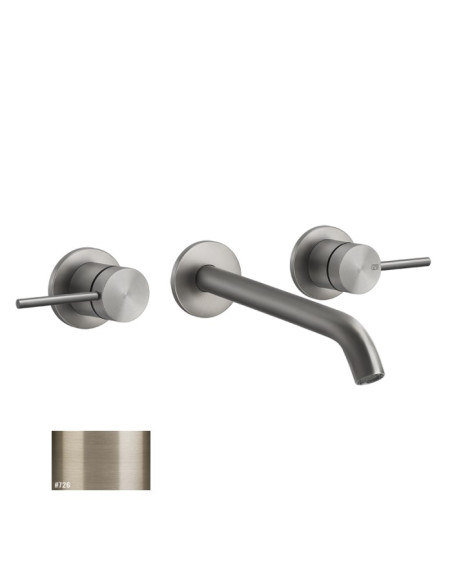 Miscelatore Gessi a parete 3 fori canna lunga per lavabo serie 316 Flessa cod.54094 esterna cod.45089 incasso - Kallea