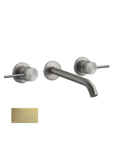 Miscelatore Gessi a parete 3 fori canna lunga per lavabo serie 316 Flessa cod.54094 esterna cod.45089 incasso - Kallea