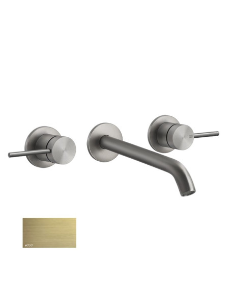 Miscelatore Gessi a parete 3 fori canna lunga per lavabo serie 316 Flessa cod.54094 esterna cod.45089 incasso - Kallea