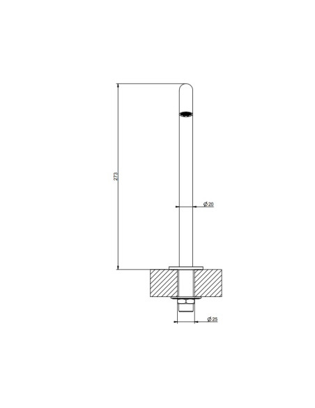 Bocca Lavabo alta Gessi serie 316 cod.54093 - Kallea