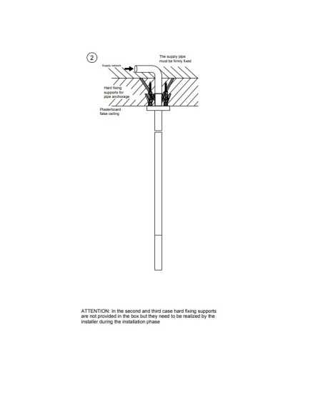 Bocca lavabo a soffitto Gessi serie 316 Flessa cod.54099 senza scarico - Kallea