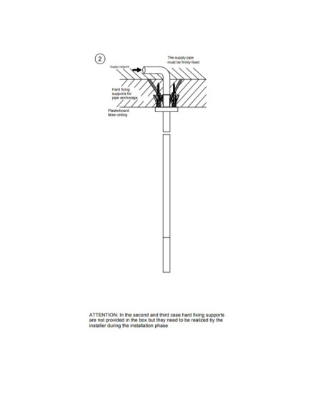 Bocca lavabo a soffitto personalizzabile Gessi serie 316 Flessa cod.54096 senza scarico - Kallea