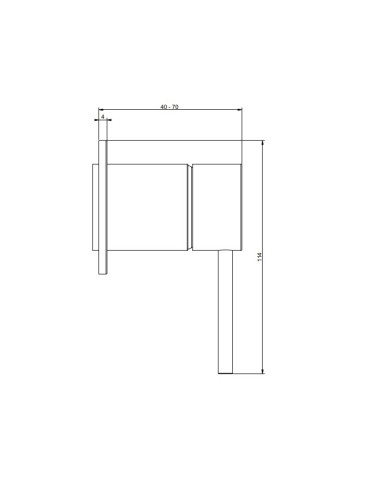 Miscelatore parete lavabo/doccia Gessi 1 via 316 Flessa 54019 esterna 54055  incasso 