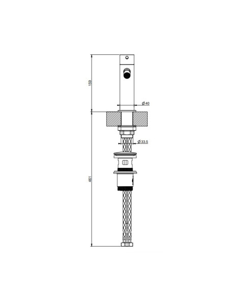 Miscelatore bidet Gessi serie 316 Flessa cod.54007 con scarico e flessibili di collegamento - Kallea