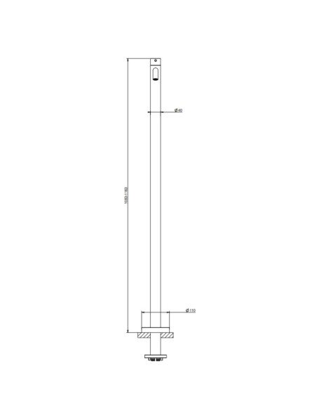 Miscelatore da terra lavabo Gessi serie 316 Flessa cod.54097 parte esterna - 46189 parte incasso - Kallea