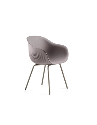 Sedia Fade Chair di plust interno esterno base in polietilene e gambe metallo - Kallea