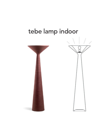 Lampada Plust serie Tebe lamp Indoor H180 cm per interno in polietilene con kit luce - Kallea