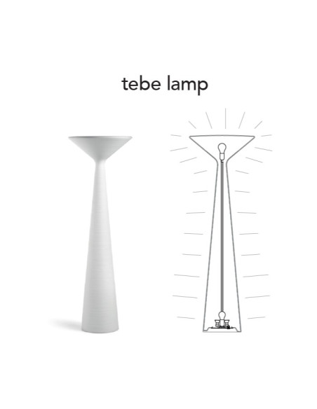 Lampada Plust serie Tebe lamp H 180cm per interni ed esterni illuminata con kit luce alto - Kallea