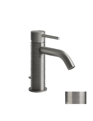 Miscelatore lavabo Gessi serie 316 Trame cod.54301 con scarico e flessibili di collegamento - Kallea