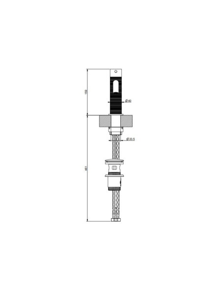 Miscelatore lavabo Gessi serie 316 Trame cod.54301 con scarico e flessibili di collegamento - Kallea