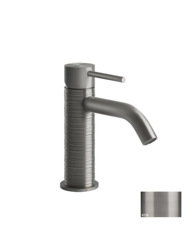 Miscelatore lavabo Gessi serie 316 Trame cod.54302 senza scarico con flessibili di collegamento - Kallea