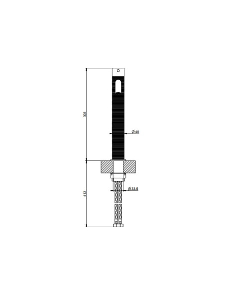 Miscelatore Lavabo alto Gessi serie 316 Trame bocca corta cod.54309 senza scarico con flessibili di collegamento - Kallea