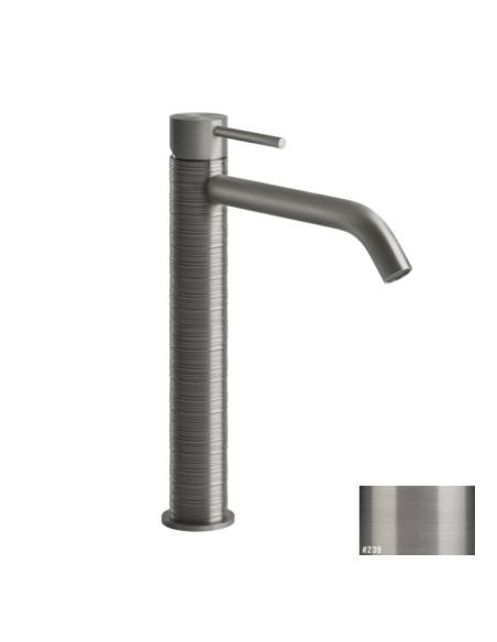 Miscelatore Lavabo alto Gessi serie 316 Trame bocca lunga 54306 con flessibili di collegamento - Kallea