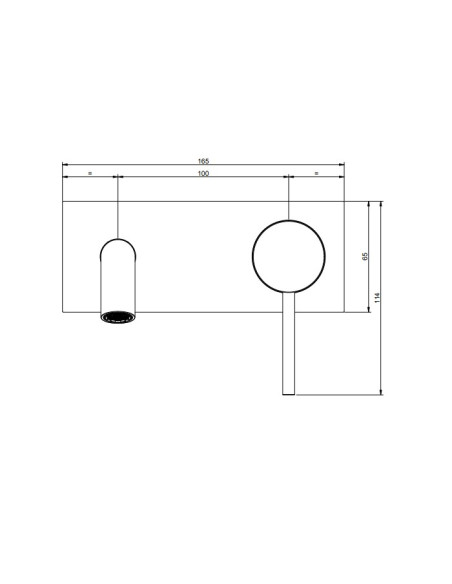 Miscelatore Gessi a incasso per lavabo canna media serie 316 Trame cod.54388 + 54198 con parte incasso - Kallea