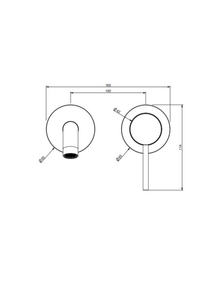 Miscelatore Gessi a incasso per lavabo canna media serie 316 Trame cod.54383 + 54198 con parte incasso - Kallea