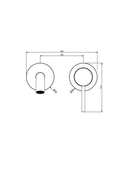 Miscelatore Gessi a incasso per lavabo canna lunga serie 316 Trame cod.54386 + 54198 con parte incasso - Kallea