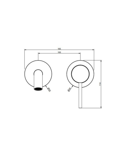 Miscelatore Gessi a incasso per lavabo canna lunghezza personalizzabile serie 316 Trame cod.54389 + 54198 con parte incasso -...