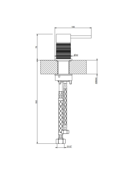 Comando Remoto lavabo Gessi serie 316 Trama cod.54305 - Kallea