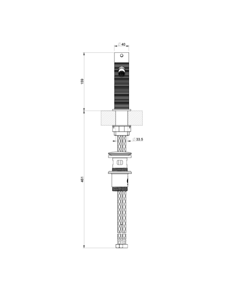 Miscelatore bidet Gessi serie 316 Trame cod.54307 con scarico e flessibili di collegamento - Kallea