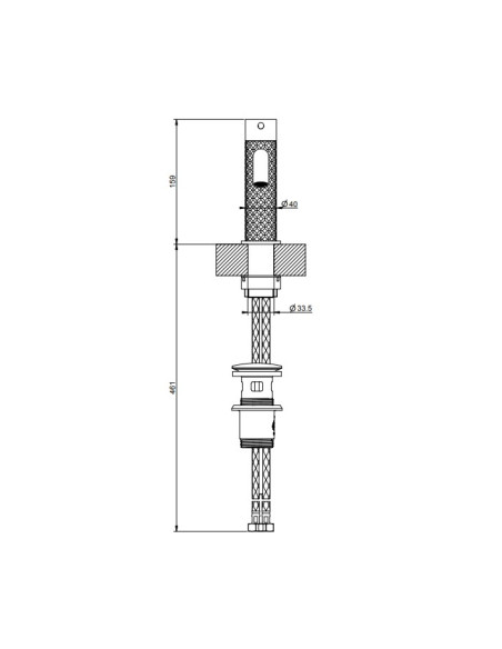 Miscelatore lavabo Gessi serie 316 Intreccio cod.54101 con scarico e flessibili di collegamento - Kallea