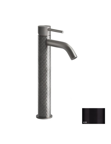 Miscelatore Lavabo alto Gessi serie 316 Intreccio bocca corta cod.54109 con flessibili di collegamento - Kallea