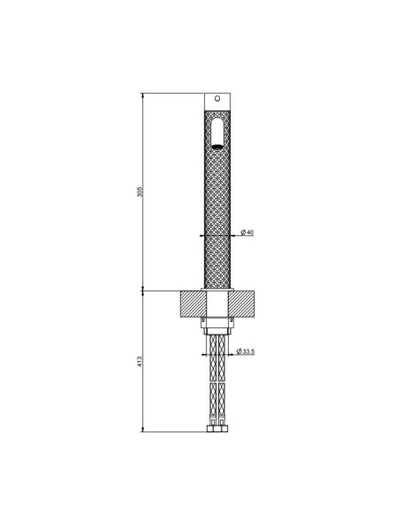 Miscelatore Lavabo alto Gessi serie 316 Intreccio bocca corta cod.54109 con flessibili di collegamento - Kallea