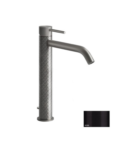 Miscelatore Lavabo alto Gessi serie 316 Intreccio bocca lunga 54103 con scarico e flessibili di collegamento - Kallea