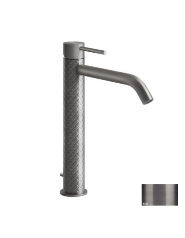 Miscelatore Lavabo alto Gessi serie 316 Intreccio bocca lunga 54103 con scarico e flessibili di collegamento - Kallea