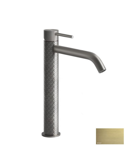 Miscelatore Lavabo alto Gessi serie 316 Intreccio bocca lunga 54106 con flessibili di collegamento - Kallea