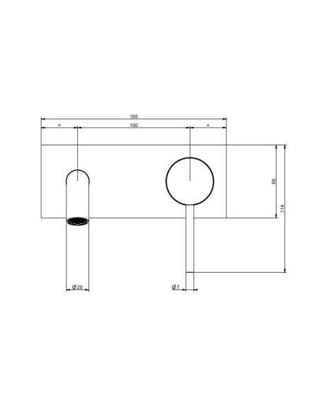 Miscelatore Gessi a incasso per lavabo canna media serie 316 Intreccio cod.54188 + 54198 con parte incasso - Kallea