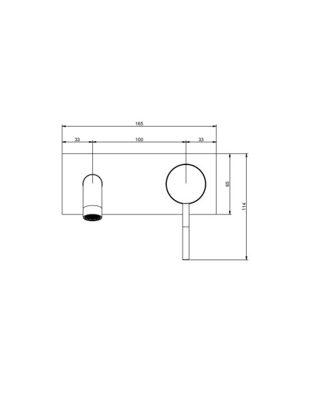 Miscelatore Gessi a incasso per lavabo canna lunghezza personalizzabile serie 316 Intreccio cod.54184 + 54198 con parte incas...