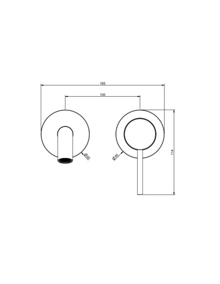 Miscelatore Gessi a incasso per lavabo canna media serie 316 Intreccio cod.54183 + 54198 con parte incasso - Kallea