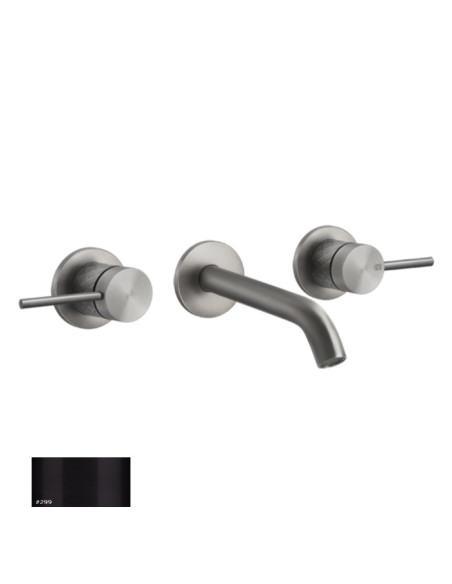 Miscelatore Gessi a parete 3 fori canna media per lavabo serie 316 Intreccio cod.54192 esterna cod.45089 incasso senza scaric...