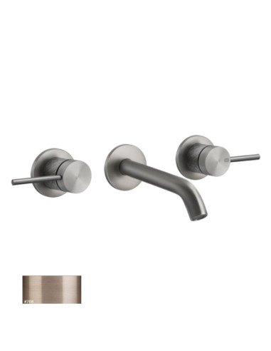 Miscelatore Gessi a parete 3 fori canna media per lavabo serie 316 Intreccio cod.54192 esterna cod.45089 incasso senza scaric...