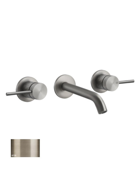 Miscelatore Gessi a parete 3 fori canna media per lavabo serie 316 Intreccio cod.54192 esterna cod.45089 incasso senza scaric...