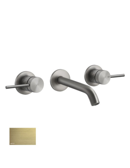 Miscelatore Gessi a parete 3 fori canna media per lavabo serie 316 Intreccio cod.54192 esterna cod.45089 incasso senza scaric...