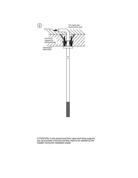 Bocca lavabo a soffitto Gessi serie 316 Intreccio cod.54199 senza scarico - Kallea