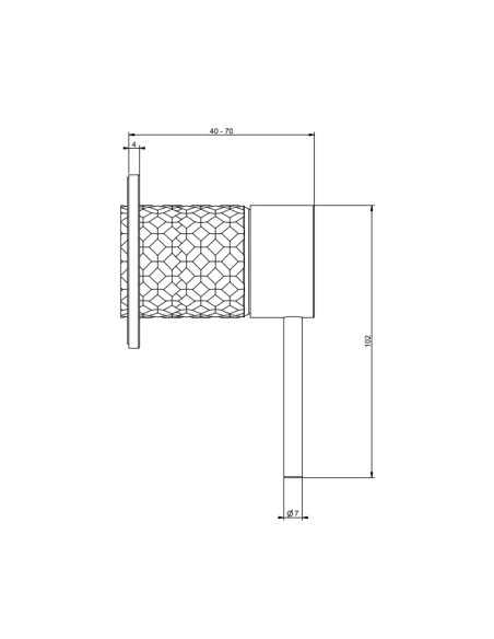 Miscelatore a parete lavabo/doccia Gessi 1 via serie 316 Intreccio cod.54119 esterna cod.54055 incasso - Kallea